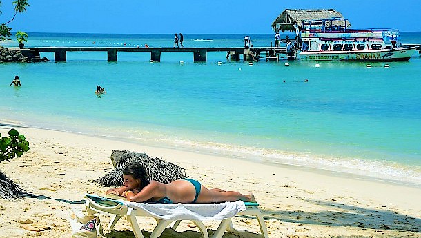 Pigeon Point book at beach time. Photo: Tobago House of Assembly