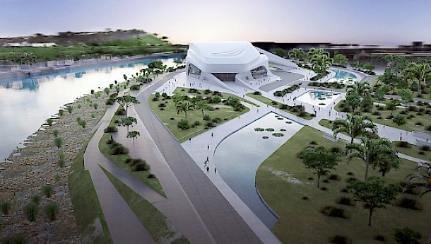 The planned Grand Theater of Rabat. Photo: Bouregreg Valley Development Agency